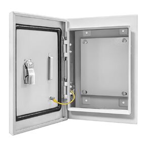 Outdoor Electrical Box 16 x 16 x 8"D NEMA 4X Enclosure Steel Box, Waterproof & Dustproof Outdoor/Indoor Lockable Electrical Junction Box, with Mounting Plate