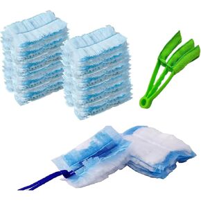 Disposable Dusters Refills, Heavy Duty Electrostatic Duster Head, Feather Dusters Refills Set for Swiffer Heavy Duty Refill(1 Extra Handle+20*Duster Refills+ 1*Blind Cleaner)
