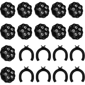 16 Pcs White Self Adhesive Stickers Heavy Caster Wheels with Brake Pads, 360° Free Roll Swivel Wheels，Five Steel Balls, 1.8 inch Caster Wheels, Furniture Wheels, Appliance Wheels