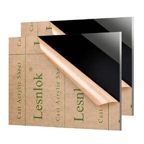 2 Pieces 20 x 30 Black Acrylic Sheet 1/8 inch Thick 6mm Black Plexiglass Sheet, DIY Materials for Home Decor, Handcraft, Painting, Photography,Switch Panel, Display Stand (2, 20 x 30 x 1/8)