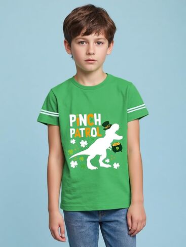 Boys St.Patrick's Day Shirt Toddler Kids Irish Outfit Load of Luck Clover T-Shirts Shamrock Graphic Tees Cotton Top 1-7T in Kuwait