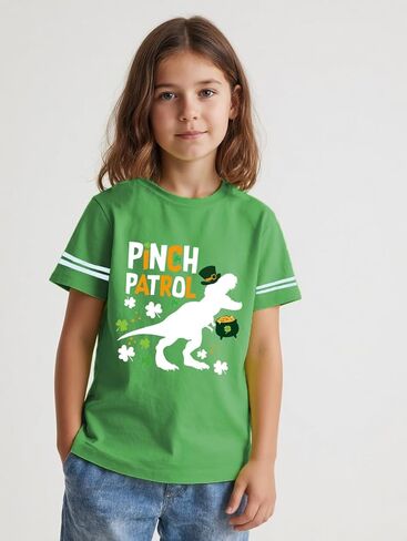 Boys St.Patrick's Day Shirt Toddler Kids Irish Outfit Load of Luck Clover T-Shirts Shamrock Graphic Tees Cotton Top 1-7T in Kuwait