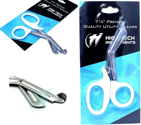 PARAMEDIC UTILITY NEON GREEN BANDAGE FIRST AID TRAUMA EMT EMS SHEARS SCISSORS 7.25 INCH STAINLESS STEEL ( HTI BRAND) in Saudi Arabia