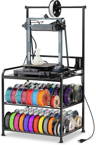 3D Printer Rack Filaments Storage - Rolling 3d Printing Stand Filament Organizer, Spools Holder Racks Cart with Wheels, Heavy Duty Shelf Hold Spool PLA, ABS, PETG for Garage Office Workshop in Saudi Arabia