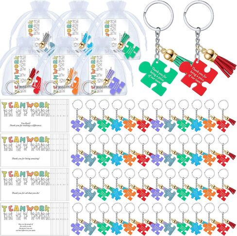 Teamwork Appreciation Gifts Bulk Puzzle Keychains Inspirational Cards Bags Team Work Gift Thank You Gift for Employee in Kuwait