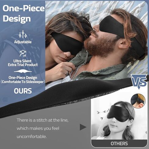3D Sleeping Eye Mask Eye Covers Memory Foam Sleep Masks Airplane Light Blocking Blackout Blindfold Night Eye Mask for Sleeping Side Sleeper (Blue) in Saudi Arabia