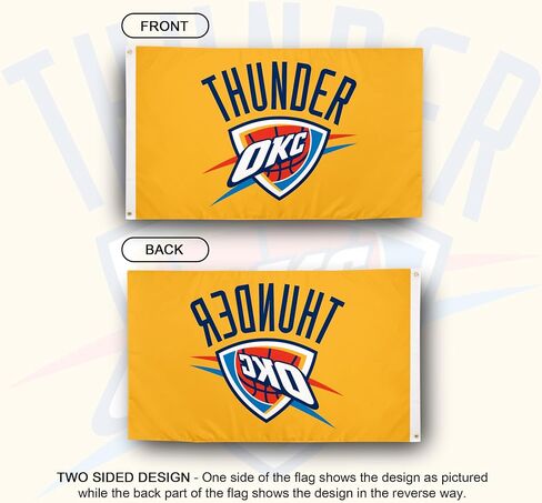 Desert Cactus Oklahoma City Thunder Flags Team NBA OKC National Basketball Association 100% Polyester Indoor Outdoor 3x5 feet Flags (Flag B) in Saudi Arabia