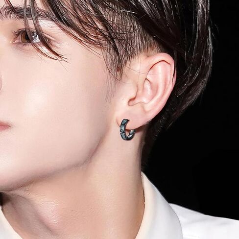 Viking Earrings/Triangle Celtic Viking Earrings 925 Sterling Silver Vintage Viking Rune Hoop Earrings Jewelry Gifts for Men Women in Kuwait