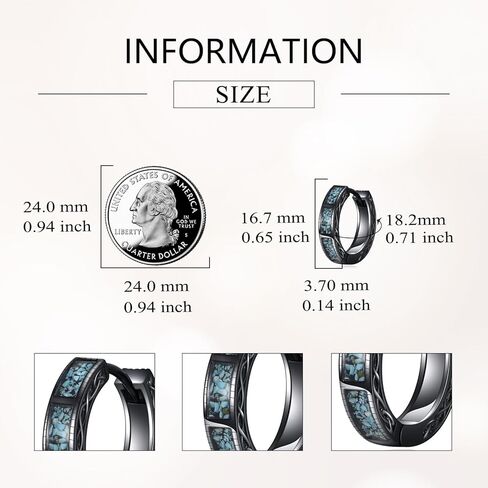 Viking Earrings/Triangle Celtic Viking Earrings 925 Sterling Silver Vintage Viking Rune Hoop Earrings Jewelry Gifts for Men Women in Kuwait