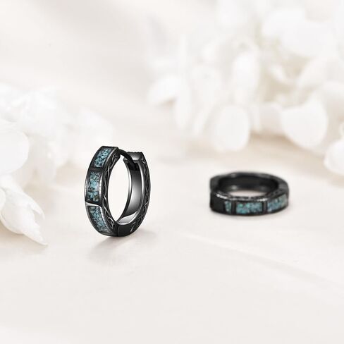 Viking Earrings/Triangle Celtic Viking Earrings 925 Sterling Silver Vintage Viking Rune Hoop Earrings Jewelry Gifts for Men Women in Kuwait