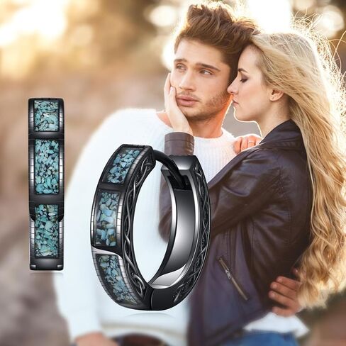 Viking Earrings/Triangle Celtic Viking Earrings 925 Sterling Silver Vintage Viking Rune Hoop Earrings Jewelry Gifts for Men Women in Kuwait