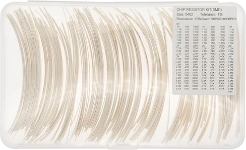170 Values x 25 Pieces, Total 4250 Pieces, 1206 1% SMD Surface Mount Thick Film Chip Resistor Kit in Saudi Arabia