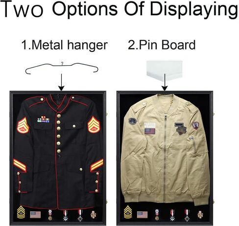 IHEIPYE Kids Jersey Frame Display Case Lockable, Sport Jersey Shadow Box with 98% UV Protection Acrylic and Hanger for Baseball Basketball Football Soccer and Uniform, Small-Black Linen in Saudi Arabia