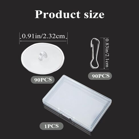 70 Pack Self Adhesive Ceiling Hooks for Hanging - Small Sticky Damage-Free No-Drill Ceiling Discs with Metal Hook, Removable Transparent Wall Hook for Halloween Christmas Festival Wedding Party Décor in Saudi Arabia