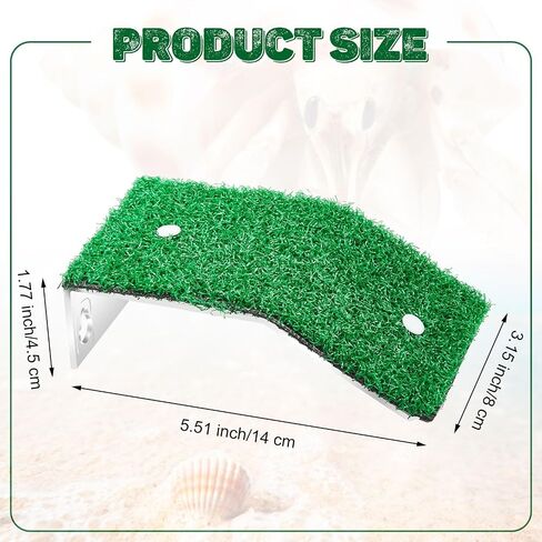 Shappy Hermit Crab Climbing Toys Simulation Grass Hermit Crab Ramp Climbing Ladder Inch Hermit Crab Supplies Reptile Climbing Decor for Hermit Crab Habitat Aquarium (7.08 x 4.72 x 1.77 Inch) in Saudi Arabia