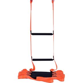 Fire Escape Ladder,49 FT Emergency Portable Safety Ladder,Extension Rope Ladder with 2 Hooks,2-3 Story Homes Reusable Safety Rope Ladder for Window Balcony Tree House