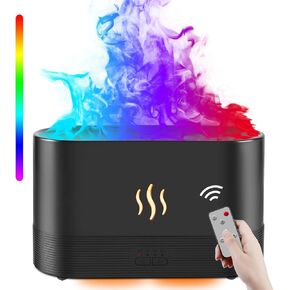 Flame Diffuser, Aromatherapy Diffuser with Power Adapter & 25db Audio Bluetooth, Flame Humidifier with Auto-Off Function for Home Office, 300ml Essential Oil Diffuser (Flame Color-300ml)