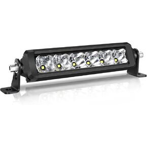 8 Inch Light Bar, SWATOW INDUSTRIES 30W 8 Inch Slim Light Bar Screwless Single Row LED Light Bar Spot Flood Offroad Driving Light Bumper Light Bar for ATV UTV Dirt Bike Truck Pickup Wrangler F150
