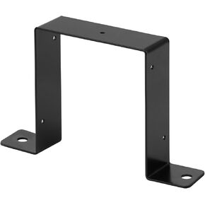8 Pcs 4" x 4" Strap Post Ties,Thickness 2mm(14 Gauge) Black Deck Fence Post Tie Bracket for 4x4 Post