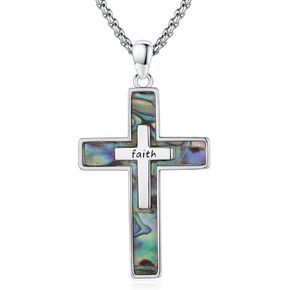 StoryEtain Cross Necklace for Men Women 925 Sterling Silver Cross Necklace for Men Women Religious Jewelry Christian Baptism Gift