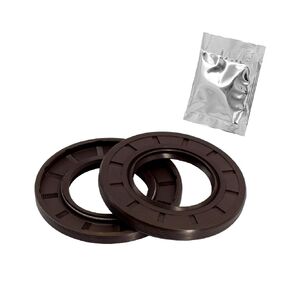 TC 22mm X 42mm X 7mm, 2PCS Black Double Lip Oil Seal, Nitrile Rubber Cover Double Lip with Spring, Oil Shaft Seal Fit for Bearing Shaft
