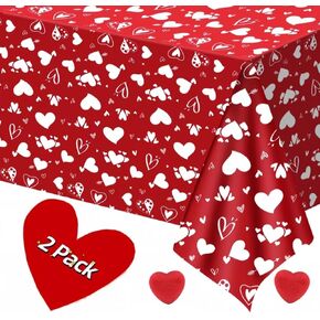 2 Pack Happy Thanksgiving Tablecloth, Fall Pumpkin Maple Leaves Plastic Table Cloth Autumn Disposable Rectangle Plaid Table Cover for Thanksgiving Day Table Decor Party Decorations, 54x108 Inch