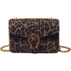 MYHOZEE Crossbody Bags for Women - Snake Printed Clutch Purses Leather Chain Shoulder Bags Evening Handbags in Kuwait