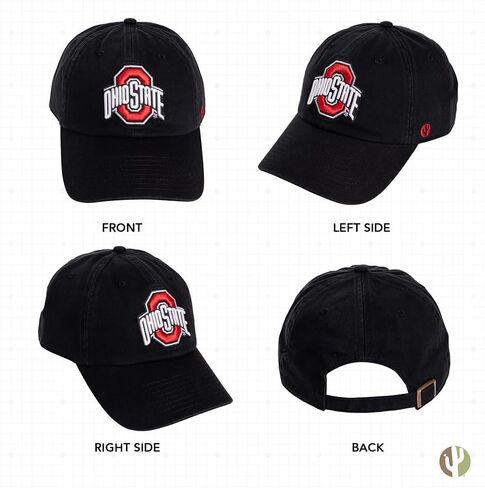 Desert Cactus The Ohio State University Baseball Hat OSU Buckeyes Brimmed Embroirderd Hats Cap Adjustable Cloth Strap Adult (Style M1) White in Saudi Arabia
