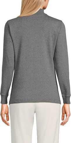 ملابس نسائية من القطن المريح بأكمام طويلة من Lands' End باللون الأبيض العادي مقاس صغير in Kuwait