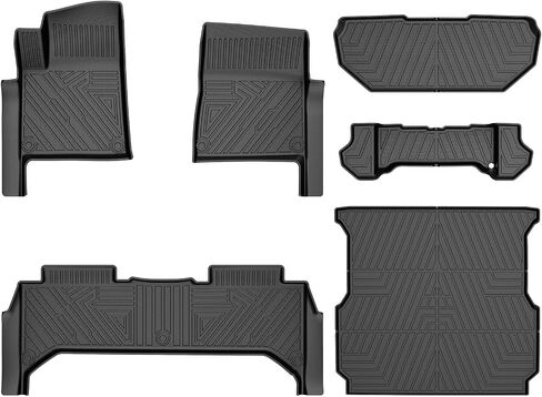Cargo Liner Floor Mats for Honda HR-V 2023-2025, All Weather Trunk Mat Backrest Mat and 2 Row Floor Liners Set Black in Kuwait