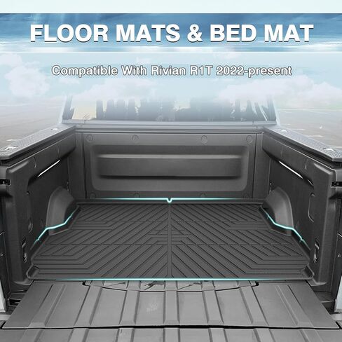 Cargo Liner Floor Mats for Honda HR-V 2023-2025, All Weather Trunk Mat Backrest Mat and 2 Row Floor Liners Set Black in Kuwait