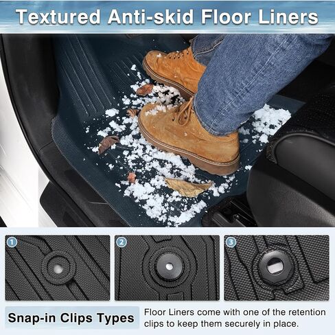 Cargo Liner Floor Mats for Honda HR-V 2023-2025, All Weather Trunk Mat Backrest Mat and 2 Row Floor Liners Set Black in Kuwait