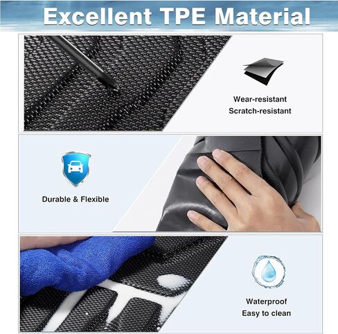 Cargo Liner Floor Mats for Honda HR-V 2023-2025, All Weather Trunk Mat Backrest Mat and 2 Row Floor Liners Set Black in Kuwait