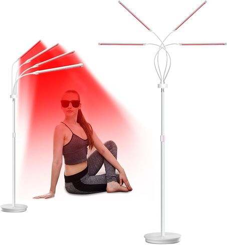 Red Light Therapy for Body, 180LEDs Red Light Therapy Lamp with Stand, 660nm &850nm &940nm Infrared Light Device at Home for Face in Saudi Arabia