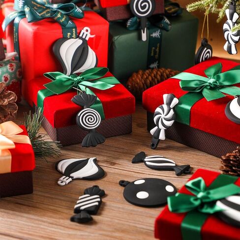 Panelee 48 Pcs Christmas Tree Ornaments PVC Xmas Candy Cane Lollipop Ornament Christmas Hanging Decors Birthday Party Decoration Crafts for Holiday Xmas Tree Party (Cute Style) in Kuwait