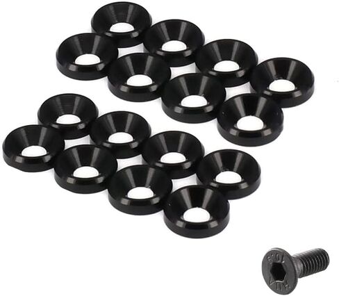 100Pcs M4 Black Socket Head Washer, Anodized Aluminum Alloy, Head Washers for Screw RC/FPV/PC/Drone/Mechanical Accessories Model Parts (M4 Socket Head Washer,Black,100) in Saudi Arabia