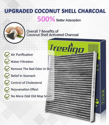 CF11809 Cabin Air Filter, Replacement for Chevy Silverado 1500 2014-2018 Silverado 2500 HD 2015-2019 Silverado 3500 HD 2015-2019 Suburban 2015-2020, w/Upgraded Coconut Shell Activated Charcoal in Kuwait