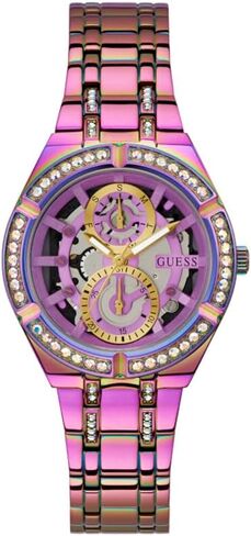 GUESS Women's 36mm Watch - Silver Tone Bracelet Silver Dial Silver Tone Case in Saudi Arabia