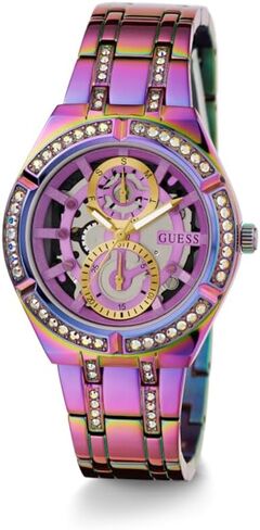 GUESS Women's 36mm Watch - Silver Tone Bracelet Silver Dial Silver Tone Case in Saudi Arabia
