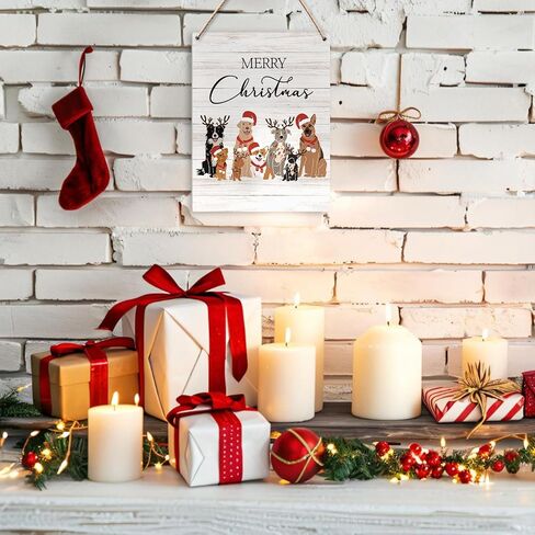 UYIKG Pink Christmas Santa Claus Wall Decorations Sign for Home Porch Door Bedroom 8x10 Inch in Saudi Arabia