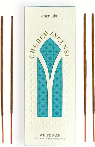 Frankincense & Myrrh Carnatia Church Incence Collection - Pack of 100 Handrolled Masala Sticks | Purifying, Long-Lasting Fragrance for Spiritual Cleansing & Meditation in Saudi Arabia