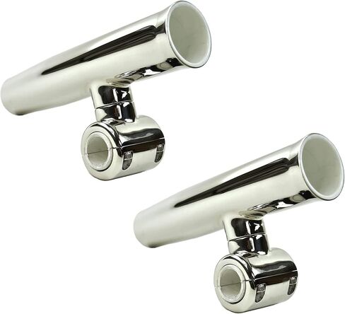 MARINE CITY 304 Stainless Steel Clamp-on Adjustable Fishing Rod Holder - Fits 1 to 7/8 Inch Rails - Ideal for Marines, Boats, Ships, Yachts (4 Pcs) in Saudi Arabia