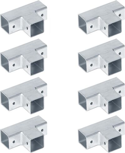 6PCS 1" X 1" X 1" X 1" Square Tube Cross Connector, 4 Way Connector Metal Pipe Clamps, 1.2mm Thickness in Saudi Arabia