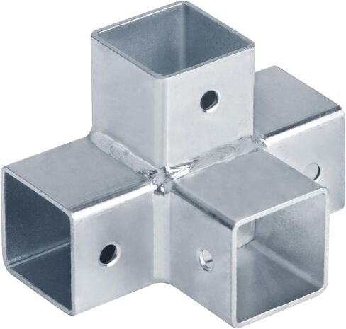 6PCS 1" X 1" X 1" X 1" Square Tube Cross Connector, 4 Way Connector Metal Pipe Clamps, 1.2mm Thickness in Saudi Arabia