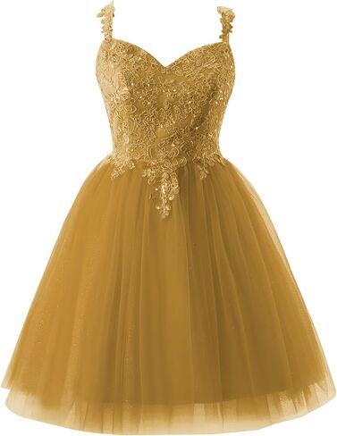 Women's Homecoming Dresses Short Spaghetti Straps Sparkly Lace Applique Short Prom Dresses 2024 Lilac in Saudi Arabia