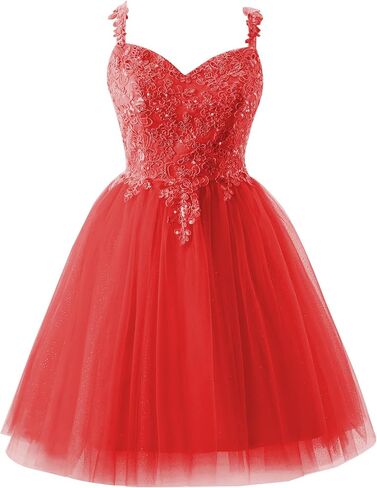 Women's Homecoming Dresses Short Spaghetti Straps Sparkly Lace Applique Short Prom Dresses 2024 Lilac in Saudi Arabia