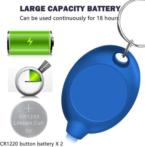 Mini LED Red Light Keychain Flashlight, Small Keychain Flashlight 12 Lumen Portable Pocket Flashlight, Ultra Bright Micro LED Flashlight Red Light Flashlight with Red Shell (6PCS) in Kuwait