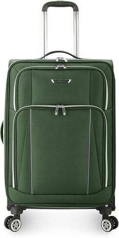 Traveler's Choice Lares Softside Expandable Luggage with Spinner Wheels, Black, 2 Piece Luggage Set in Kuwait