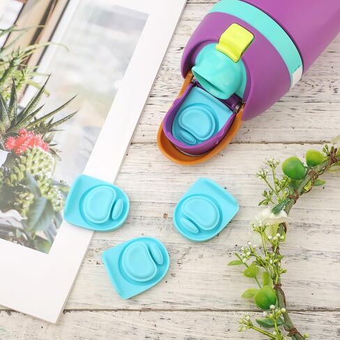 4pcs Water Bottle Seal Circle & 4pcs Replacement Stopper, Silicone O Circle Lid Gasket Ring Parts for Free Sip 19oz 24oz 32oz 40oz, Cap Mouth Top Plug Gasket Accessories for Owala, BPA-Free (White) in Saudi Arabia