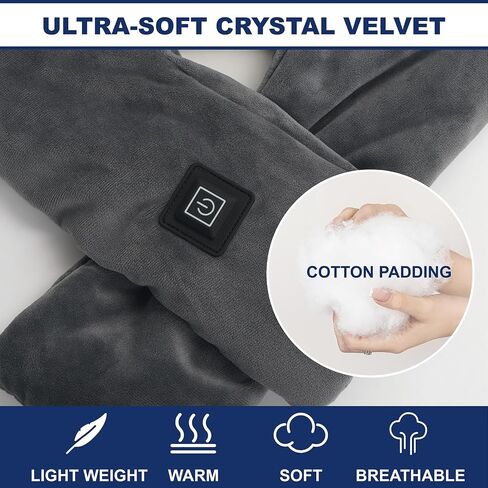 Heated Neck Wrap Scarf for Neck Pain Relief, Cordless Neck Heating Pad with 5000mAh Power Bank, Electric Heated Neck Warmer with 3 Heat Settings in Saudi Arabia